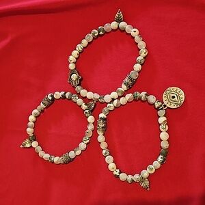 bracelet Hamsa + Eye + Agate